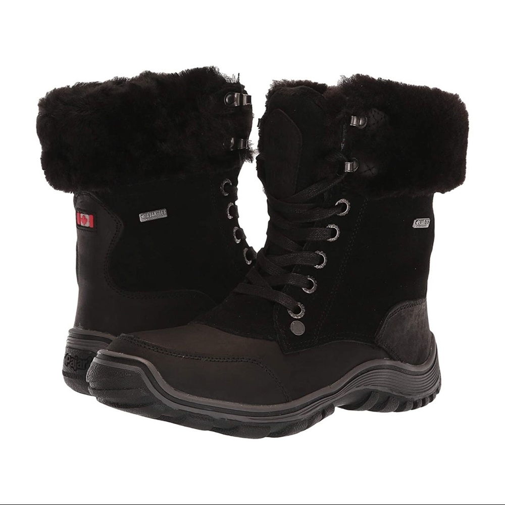 NWT Pajar Canada Abbie Sheepskin Fur Leather Boot